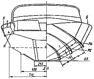 Теоретический чертеж мотолодки «Радуга-34»