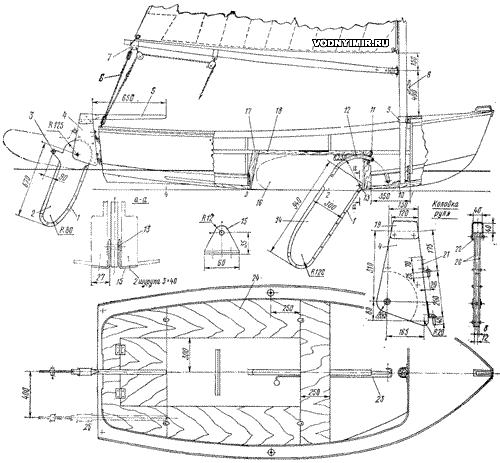 Finch's equipment with a mooring and steering device