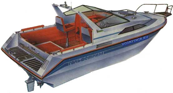 The project of the boat «Gulfstream» — a boat with an automobile engine
