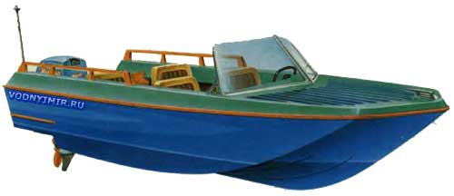 Project and drawings of a seaworthy motor boat — motorboat for large reservoirs
