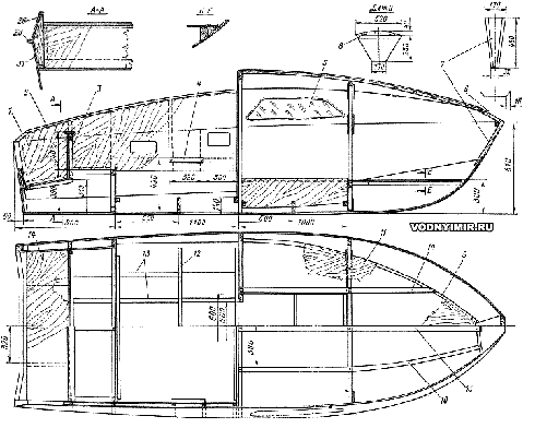 Construction of the motor boat «Catfish»