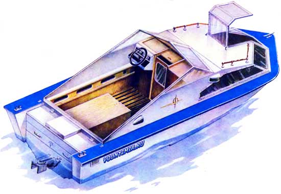 Водометный катер «Циклон-II» («Циклон-2»). Проект и чертежи катера и водомета