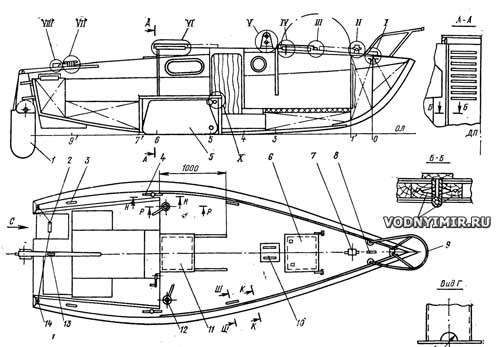 Детали оборудования швертбота «Морской ёж»