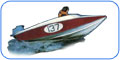 Motor boat for sports swimming «Rainbow-34»