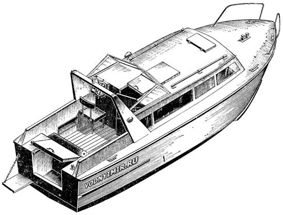 Проект и чертежи каютного катера. «Морж» - катер для семейных путешествий