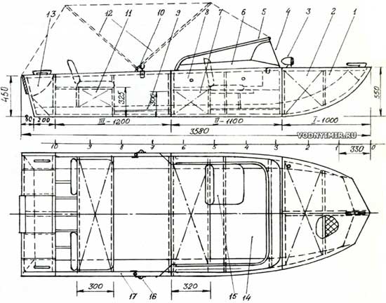 Самодельная трехсекционная моторная лодка на основе «Автобота»