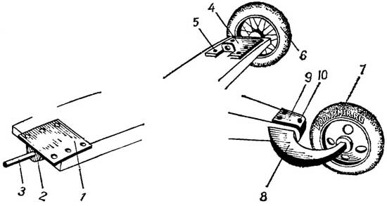 Схема крепления колес к буеру
