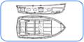 Металлическая гребная лодка «Ерш»