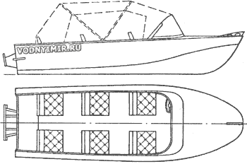 Схема общего расположения мотолодки «Казанка-2»