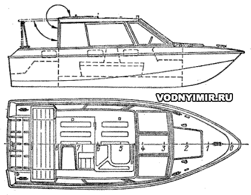 Мотолодка «Крым-3» с рубкой