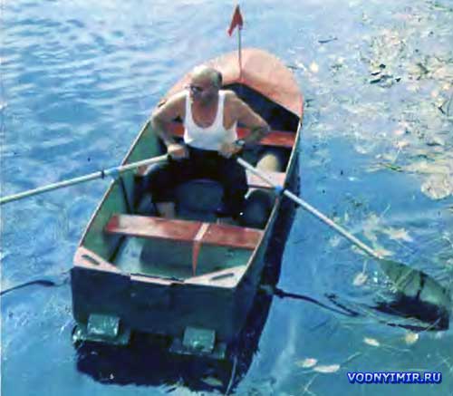 Испытания складной лодки «Мечта» на воде под веслами