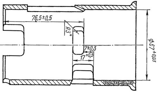 Рис. 2. Гильза цилиндров двигателя «Вихрь-М»