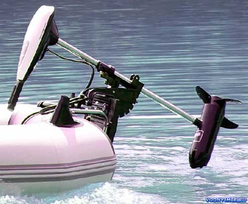 Электрический мотор на надувной лодке