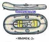 Надувная резиновая лодка «Нырок-2»