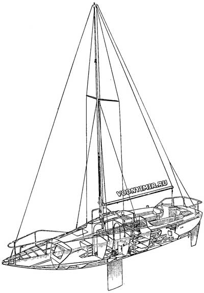General arrangement of the gliding motor sailboat «V-5»