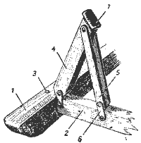 Sleigh with folding stops for keeled vessels