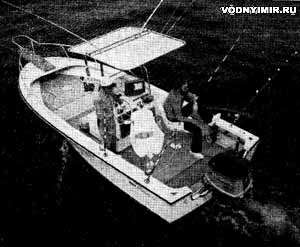 Малый рыболовный катер открытого типа с центральной консолью фирмы «Сликкрафт Боутс» — «Робало-190»