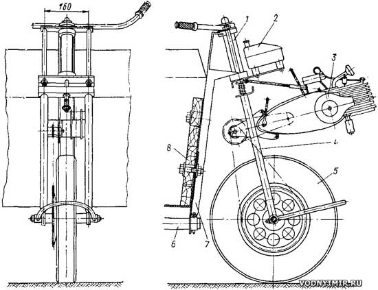 Схема установки ведущего колеса самоходного шасси