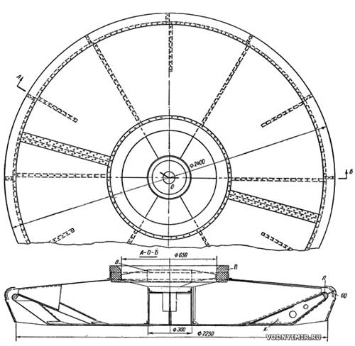 Конструктивный чертеж судна на воздушной подушке