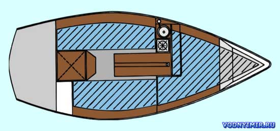 Схема общего расположения яхты «Salina 22»