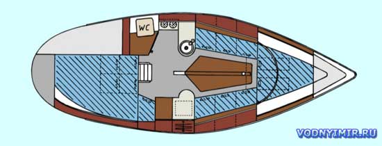 Схема общего расположения яхты «Vento 26»