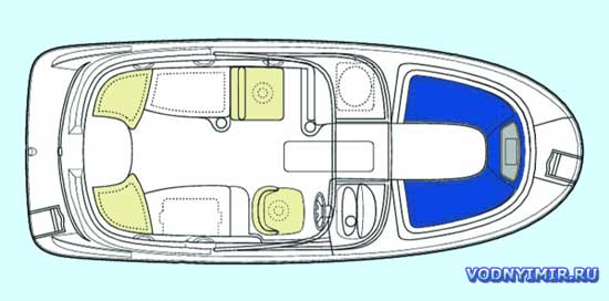 Схема общего расположения катера «Bayliner 219»