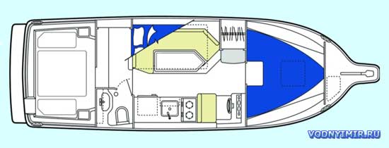 Схема общего расположения катера «Bayliner 288 Classic»