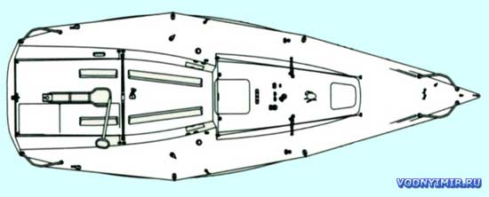 Схема общего расположения яхты «Beneteau 25»
