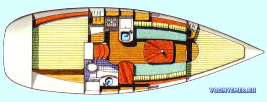 Схема общего расположения яхты «Beneteau Oceanis Clipper 311»